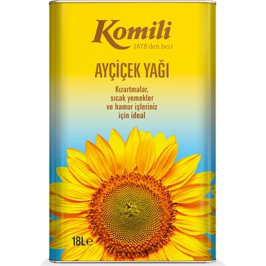 Komili Ayçiçek Yağı 18 lt