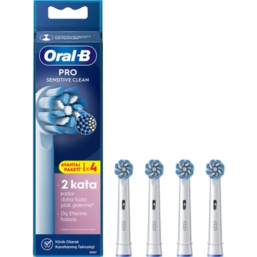 Oral-B Şarjlı Diş Fırçası Yedek Başlığı Sensitive X-Filament 4 adet