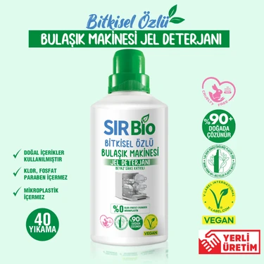 Sır Bio Bitkisel Özlü Bulaşık Makinası Deterjanı 1000 ml 40