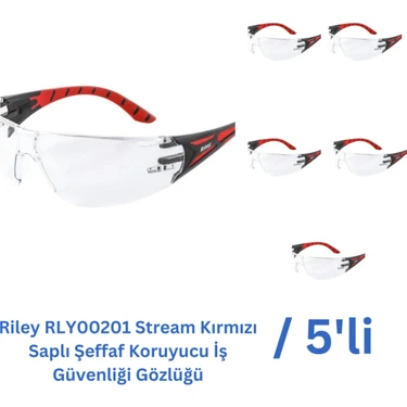 Globus Riley RLY00201 Stream Kırmızı Saplı Şeffaf Gözlük- 5