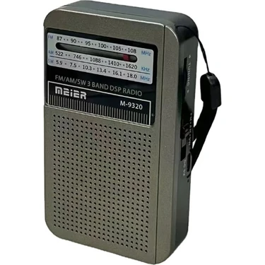 Meier M-9320 Şarjlı Fm Am Sw 3 Bandlı Cep Radyosu El