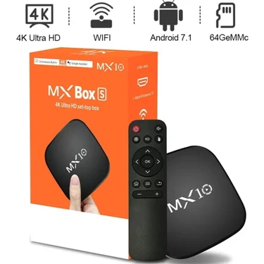 MX Box MX10 1/8 GB 4K Android Tv Box Media