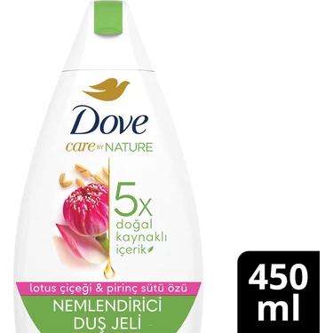 Dove Care By Nature Nemlendirici Duş Jeli Lotus Çiçeği & Pirinç Sütü Özü 450