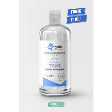 Reagain Mavi Kantaron, Witch Hazel, Aloe Vera Micellar Kusursuz Makyaj Temizleme Suyu (400