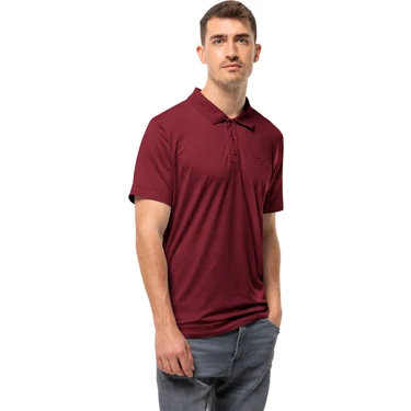 JACK WOLFSKİN Travel Polo M 1809721TR-4512 ERKEK Bordo