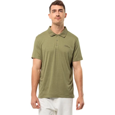 JACK WOLFSKİN Travel Polo M 1809721TR-4511 ERKEK Haki