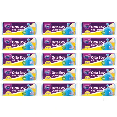 Parex güçlü Çöp Torbası Orta Boy 15 li x15