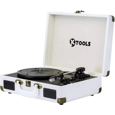 Ktools Nostalgie Pikap K344 Bluetooth Beyaz Renkli Fonksiyonel Müzik