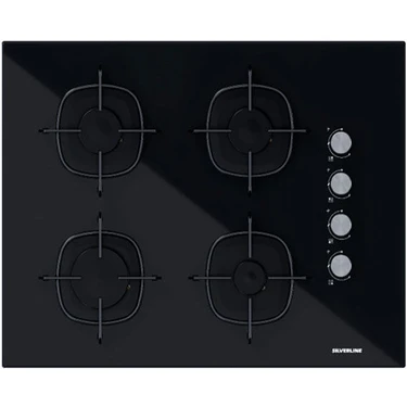Silverline CS5665B01 65cm Siyah Cam Ankastre