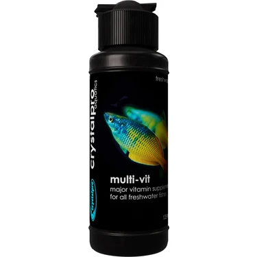 Crystalpro Multi-Vit 125 ml Tatlı Su Akvaryumları için C, B1, B6, B12 Vitaminleri İçeren Besin