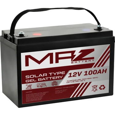 Maz Akü 12 Volt 100 Amper Solar Jel Akü 12V 100AH (Yeni