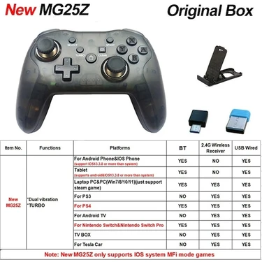 Vigortrading MG25Z-2-NS009S Kablosuz Denetleyici Bt Nintendo Anahtarı Pro Pc Ps3 Tv Kutusu Joystick