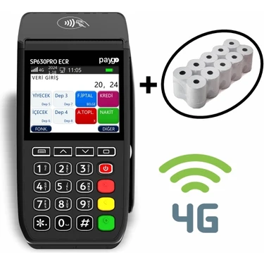 Paygo SP630PRO Yeni Nesil Yazarkasa Pos (Yeni PRO Versiyon, 4G Çekim Gücü, Temazsız ve Kare Kod