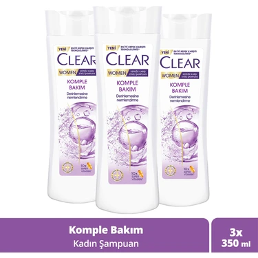 Clear Women Kepeğe Karşı Etkili Şampuan Komple Bakım Vitamin Kompleksi 350 ml