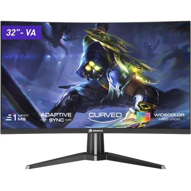 Gamebooster GB-3218CF 32" 180Hz 1ms Va Fhd 1920×1080 Hdmı*1+Dp*1 Rgb Curved R1500 Gaming