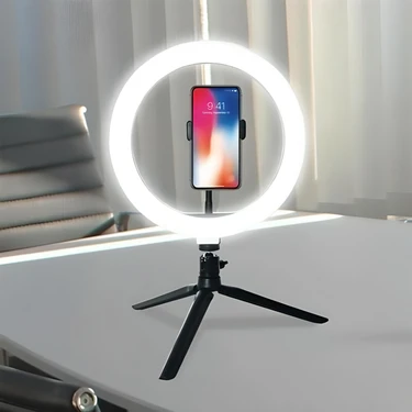 Mbb Eticaret 10INÇ 26CM Youtube Instagram Tiktok Selfie Stüdyo Video Fotoğraf Ring Light Tripod LED