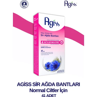 Agiss Sir Ağda Bantları 41 Adet Normal Ciltler için Acısız ve Kolay