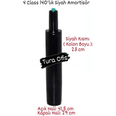 Elayce Ofis 4 Class 140'LIK Siyah Amortisör Ofis Koltuğu Yedek