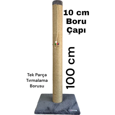 Lena Pet 100 cm Dev Boy Kedi Tırmalama Tahtası Tek Parça 10 cm Boru