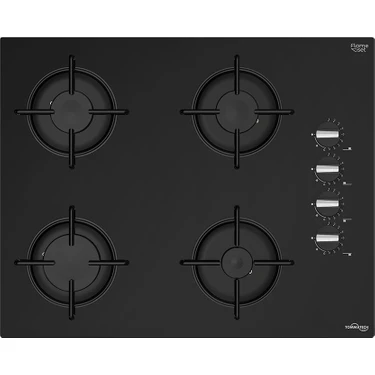 Tommatech TAO6001BG Ankastre Gazlı Ocak 65 cm Siyah