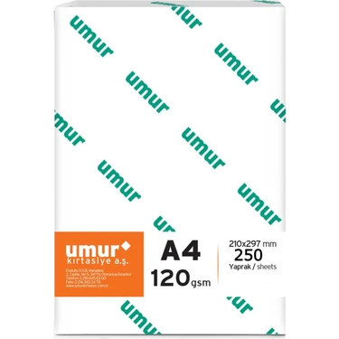 Umur A4 Gramajlı Fotokopi Kağıdı 120 gr 250