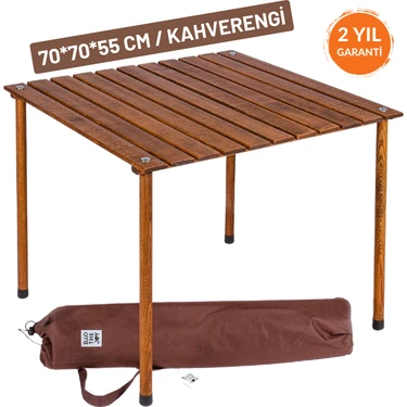 Bag The Joy 70x70x55 Katlanır Rulo Kamp ve Piknik Masası -