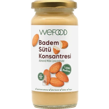 Wefood Badem Sütü Konsantresi (Şekersiz, %100 Badem) 240 gr