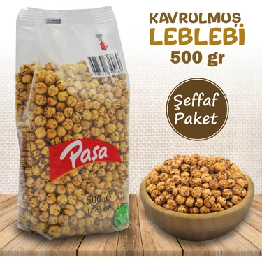 Çifte Kavrulmuş Sarı Leblebi Şeffaf Paket 500 gr (1.