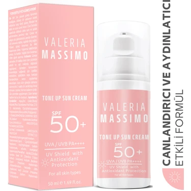 Valeria Massimo Spf 50 Yüksek Koruma Yüz Güneş Kremi 50