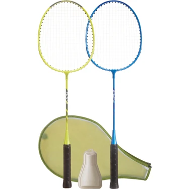 Perfly Yetişkin Badminton Raket Seti - Sarı/Mavi - Fun BR130