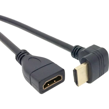 Ancheyn HDMI Dişi Erkek Uzatma Aparatı 90 Derece Dirsek Kablosu 50 cm