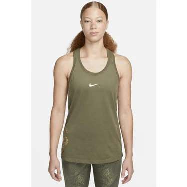 Nike Dri-Fıt Tank Pro Kadın Haki Pamuklu