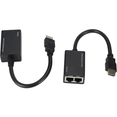 Bastore HDMI RJ45 CAT5E 6 Extender Uzatıcı Uzatma Aparatı Adaptör