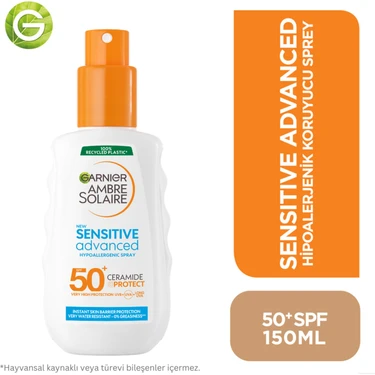 Garnier Ambre Solaire Sensitive Advanced Hipoalerjenik Güneş Koruyucu Sprey SPF50+