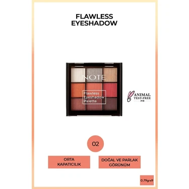 Flawless Eyeshadow Mat Ve Işıltılı Toz Göz Far Paleti - 02 Pastel