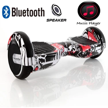 Citymate Elektrikli Kaykay Hoverboard Bluetooth Hoparlörlü 6.5 Inch Akıllı Dengeli - Grafiti
