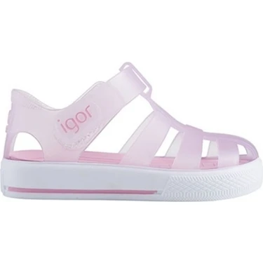 Igor Star Kaymayı Önleyen Flex Foam Cırtlı Şeffaf Sandalet Unisex Çocuk SANDALET S10171