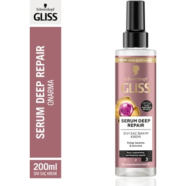 Schwarzkopf Gliss Serum Deep Repair Onarıcı  Sıvı Saç Bakım Kremi 200