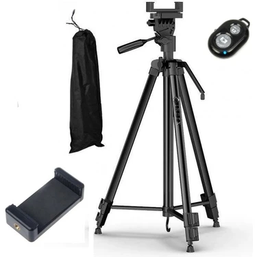 Dymax 135CM Tripod Ios ve Android Uyumlu Bluetooth Kumandalı Tripot Cep Telefonu Video Kamera