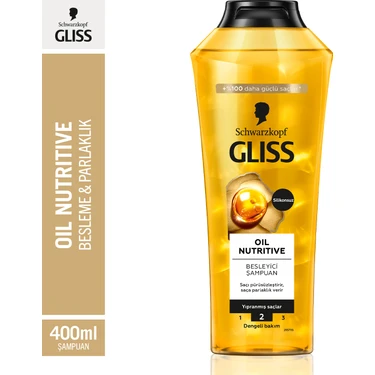 Schwarzkopf Gliss Oil Nutritive Besleyici & Parlaklık Veren Şampuan 400