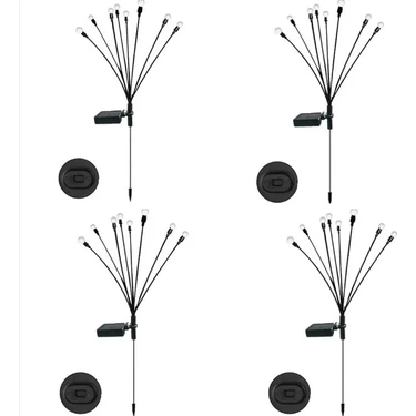 Hubstein 4 Adet 8 Led'li Güneş Enerjili Ateş Böceği Çiçek