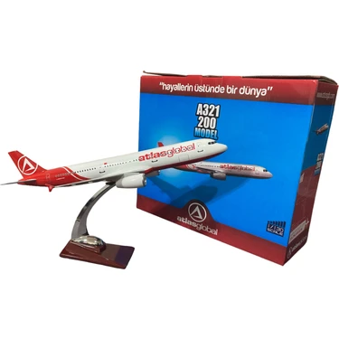 Atlas Atlasjet Maket Uçak Atlasjet Lisanslı - A321 200 Model Metal Uçak 34