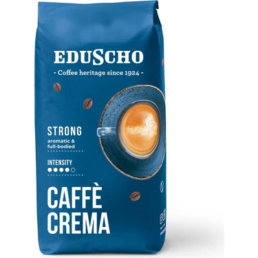 Eduscho Caffè Crema Strong 1 kg Çekirdek Kahve Almanya Menşeli Aromatik ve Dolgun