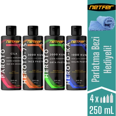Netfer 4'lü Pasta Cila Set - 4x250
