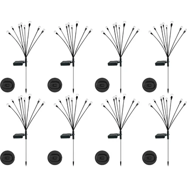 Hubstein 8 ADET Güneş Enerjili Lamba Bahçe Dekoru Ateş Böceği Solar Lamba Güneş Enerjili Bahçe