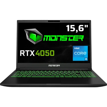 Monster  Abra A5 V20.2.2 Intel Core i5 13500H 32 GB RAM 1 TB SSD 6 GB  RTX 4050 FreeDOS 15,6" FHD