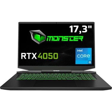 Monster  Abra A7 V14.5.4  Intel Core i5 13500H 16 GB RAM 1 TB SSD 6 GB  RTX 4050 FreeDOS 17,3" FHD