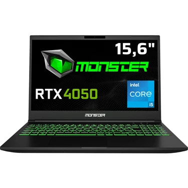 Monster Abra A5 V20.4.2 Intel Core i5 12450H 32 GB RAM 1 TB SSD 6 GB  RTX 4050 FreeDOS 15,6" FHD