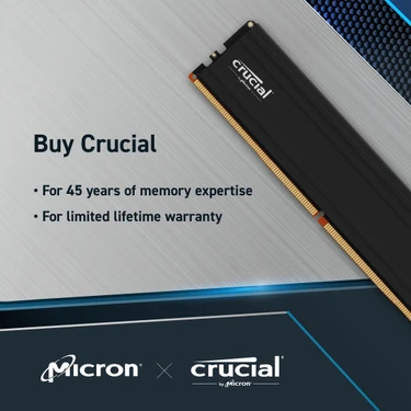 Crucial Pro 64GB Kit (2X32GB) DDR5-5600 Udımm CL46 Masaüstü Fiyatı
