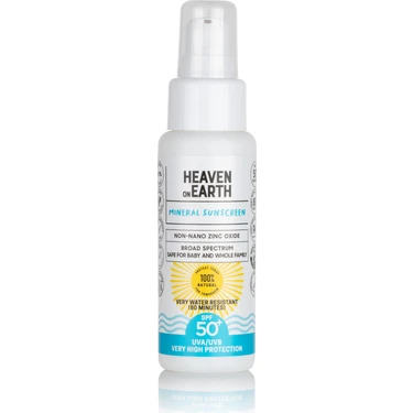 50ml Vegan SPF 50+ Güneş Kremi %100 Doğal ve Organik Içerikli Mineral Korumalı Suya